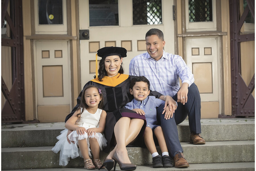 Family at graduation