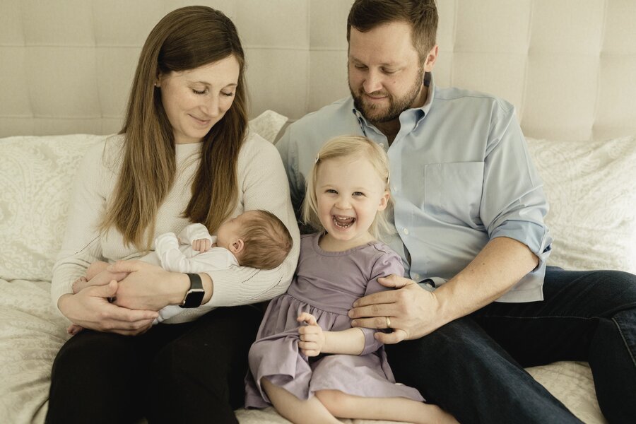 Family with newborn